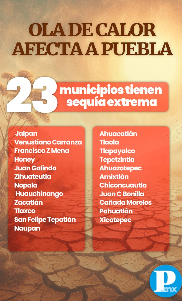 Ola de calor por sequía en Puebla