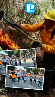 Habitantes de Cuautempan exigen a las autoridades apoyo para sofocar incendio forestal