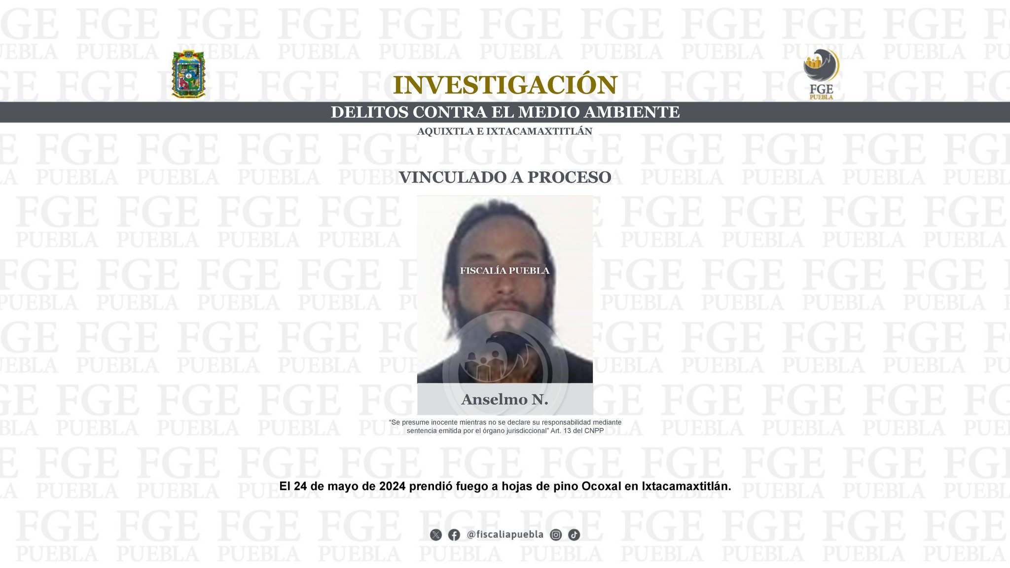 Anselmo N, Fuente: FGE Puebla