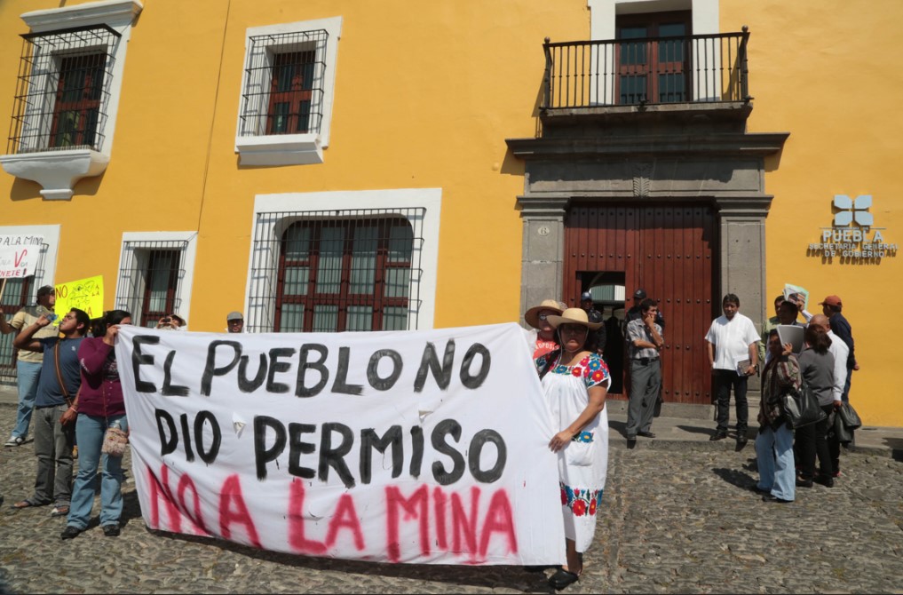 Manifestaciones en contra de la mina