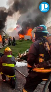 Incendio en Bodega de Ocoyucan