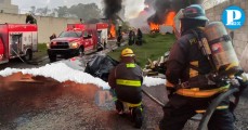 Incendio en Bodega de Ocoyucan