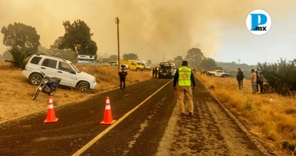 Incendios en Zapotecas y la Malinche nublan Puebla capital
