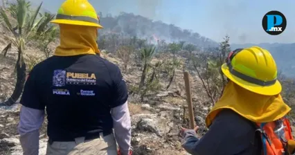 Controlan 70% del incendio forestal en Cohetzala Puebla