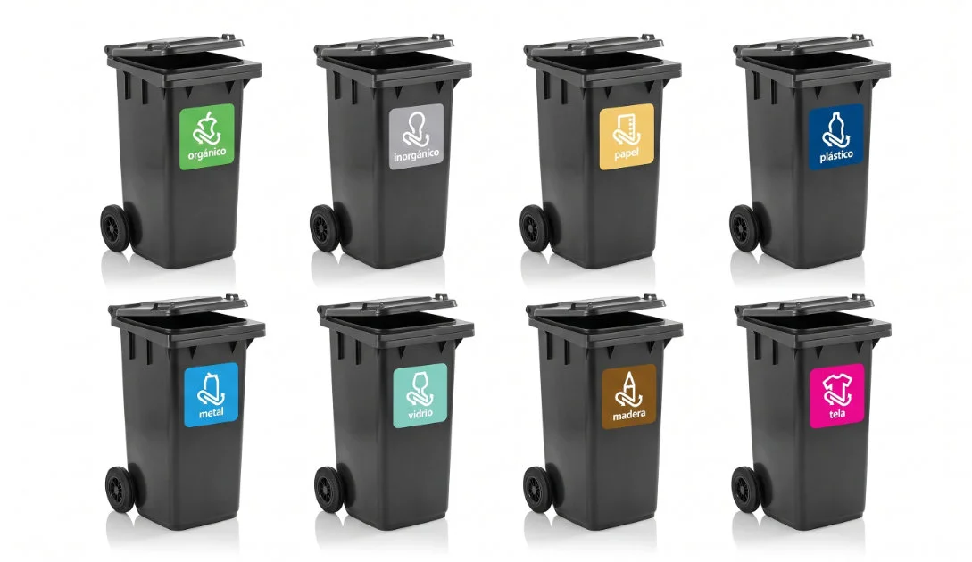 Contenedores colores para reciclaje