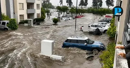 Fuerte lluvia provoca desborde de planta tratadora en Huejotzingo
