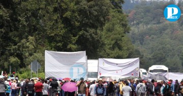 Cierre de la carretera México Puebla 