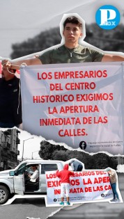 Empresarios protestan en el Centro Histórico; bloquean Reforma y 11 Sur