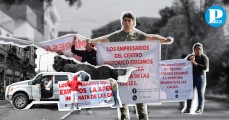 Empresarios protestan en el Centro Histórico; bloquean Reforma y 11 Sur