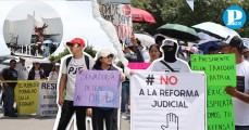 Manifestación contra reforma al Poder Judicial provoca caos frente al Barroco 