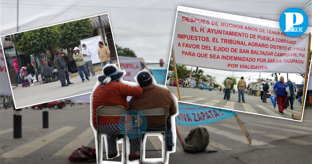 24 horas cumple protesta de ejidatarios de San Baltazar Campeche