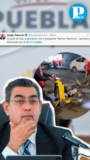 Gobierno de Puebla lanza el programa "Bacheo Nocturno" 