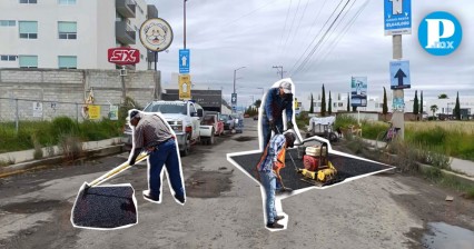 En cuatro días, reparan mil 380 baches en la zona metropolitana de Puebla