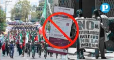 Fracasa protesta contra parquímetros en el Desfile del 5 de Mayo en Puebla