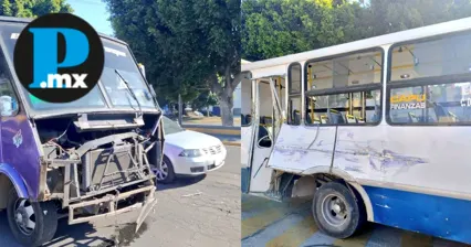 10 personas resultan heridas tras choque de transporte p&uacute;blico en Puebla