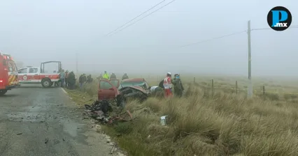 Choque en la Chignahuapan&ndash;Tlaxco deja un menor muerto y 5 heridos