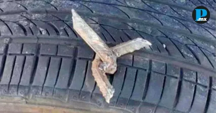 &iexcl;Cuidado! Arrojan ponchallantas en la carretera M&eacute;xico-Tuxpan