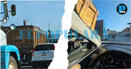 Toma precauciones: tr&aacute;iler descompuesto genera tr&aacute;fico sobre la 11 Sur