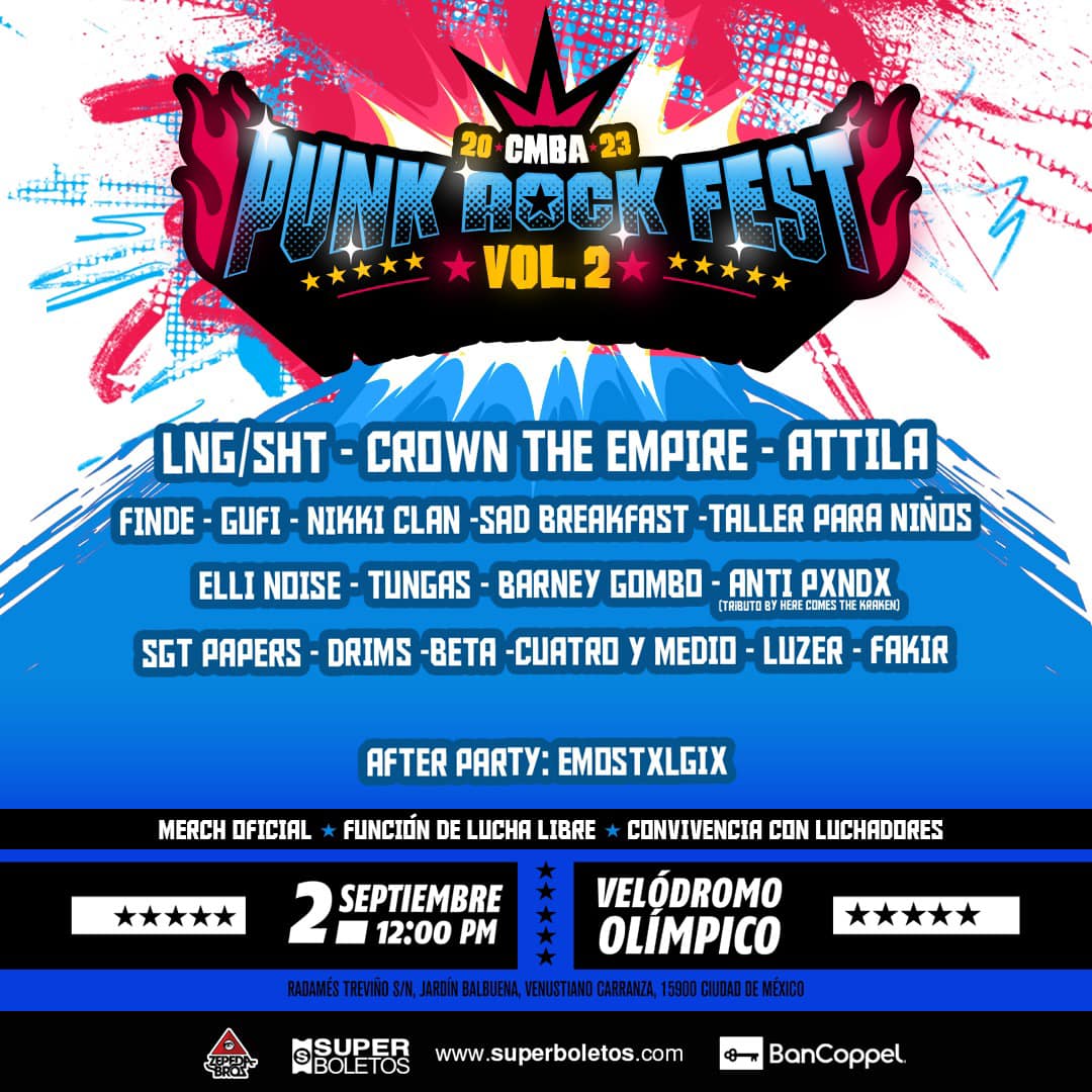 LineUp de C.M.B.A. Punk Rock Fest Vol. 2