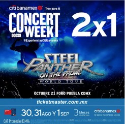 Concert Week Ocesa, conciertos 2x1