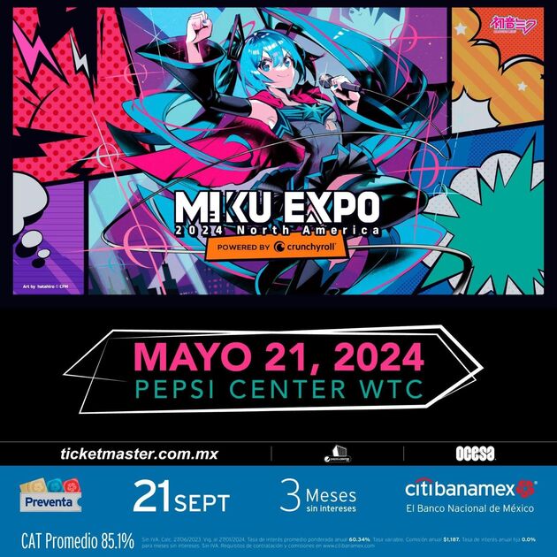 Preventa Citibanamex para Hatsune Miku en México el 21 de Mayo