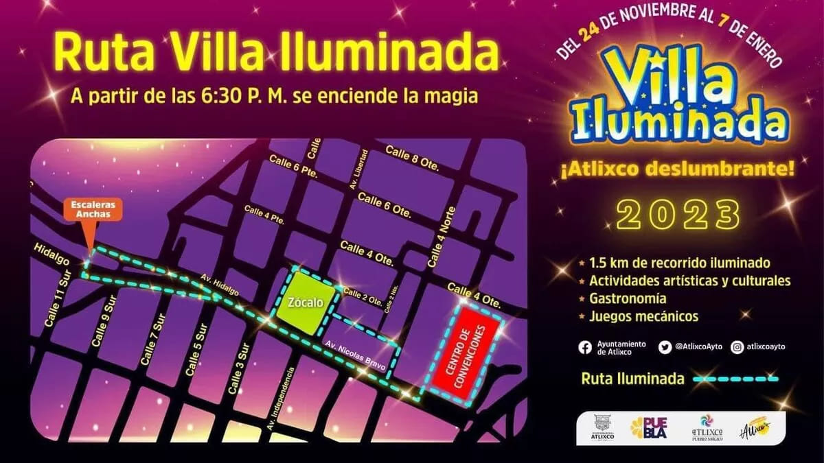 Villa Iluminada de Atlixco: Conoce todos los detalle de la ruta villa-iluminada