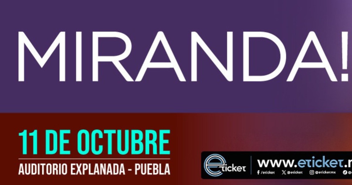 Miranda concierto en Puebla: precios y fechas de venta de boletos