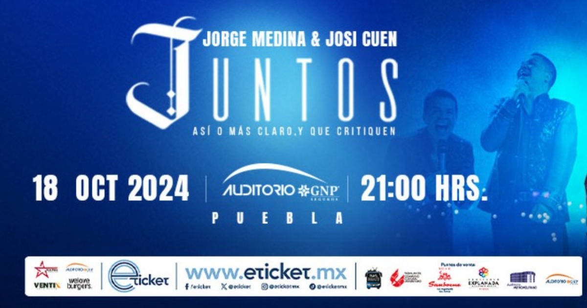  Jorge Medina y Josi Cuen en Puebla 2024: Precios de boletos y fecha 