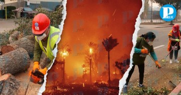 Migrantes organizan brigadas para ayudar en incendios de Los Ángeles