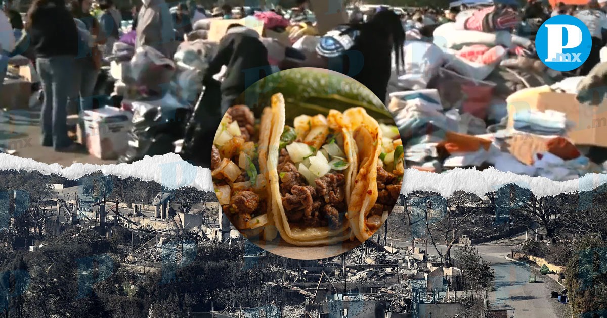 Mexicano reparte tacos a víctimas de los incendios en Los Ángeles