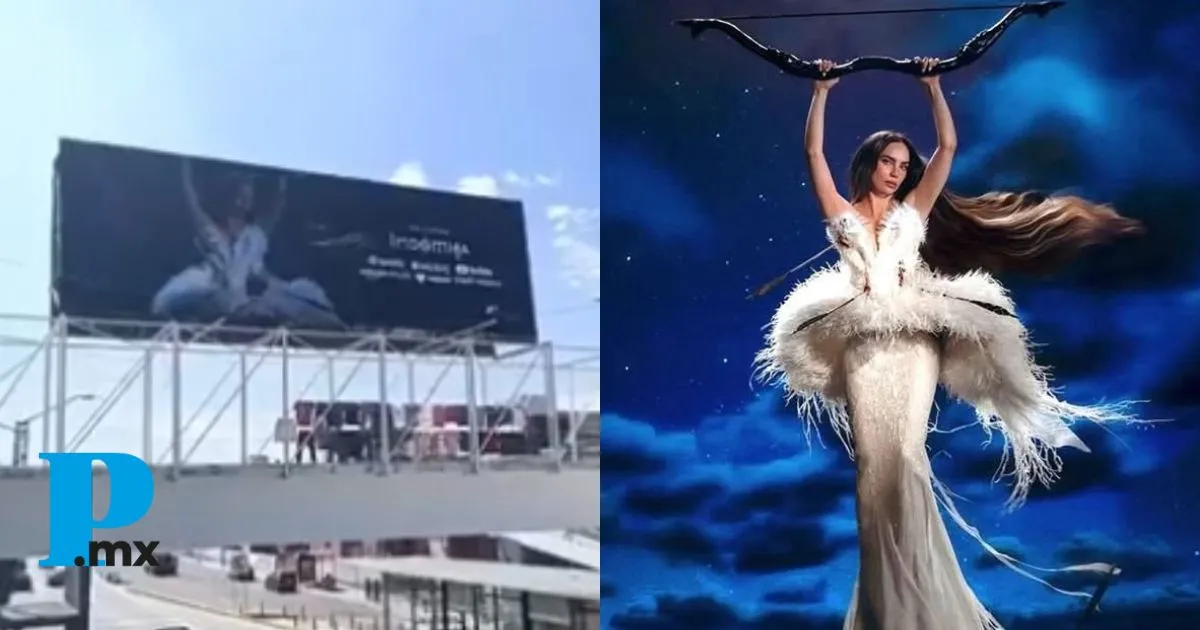 Así es el espectacular de Belinda promocionando Indomita en Puebla