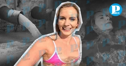 ¡No era agua marina! La influencer Michelle Sky Hayward nada en aguas negras