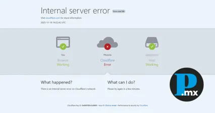 Cloudflare se cae y bloquea acceso a X, ChatGPT y más plataformas