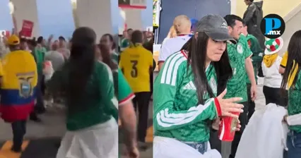 Difunden supuesta identidad de mujer que lanz&oacute; cerveza a aficionado ecuatoriano
