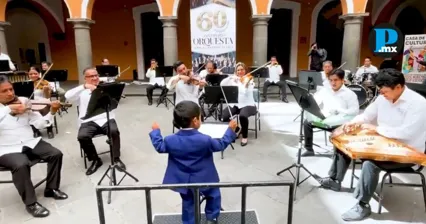 Gabriel Castillo, el peque&ntilde;o director poblano de cuatro a&ntilde;os que se prepara para llevar su batuta hasta Alemania.