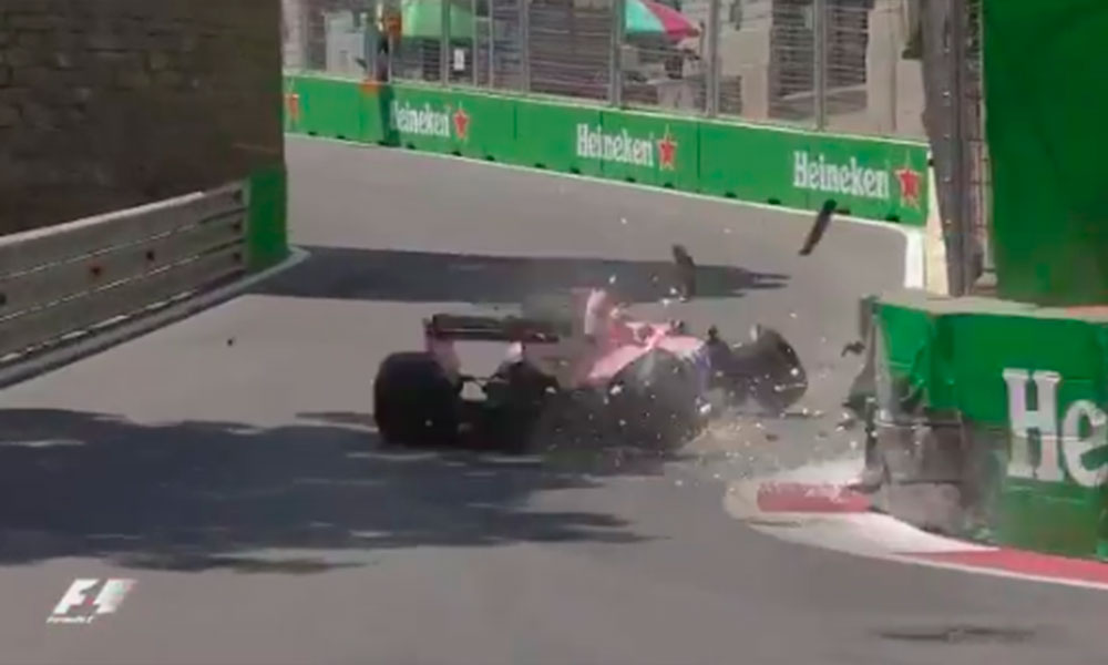Sergio “Checo” Pérez sufre accidente en la F1