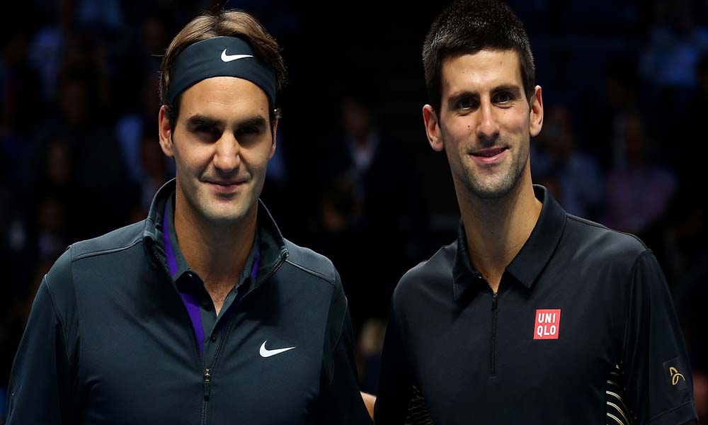 Federer y Djokovik en el mismo lado