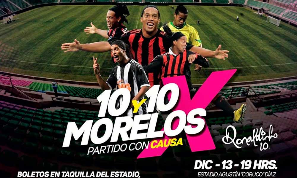 Ronaldinho y Cuauhtémoc se enfrentarán en partido con causa