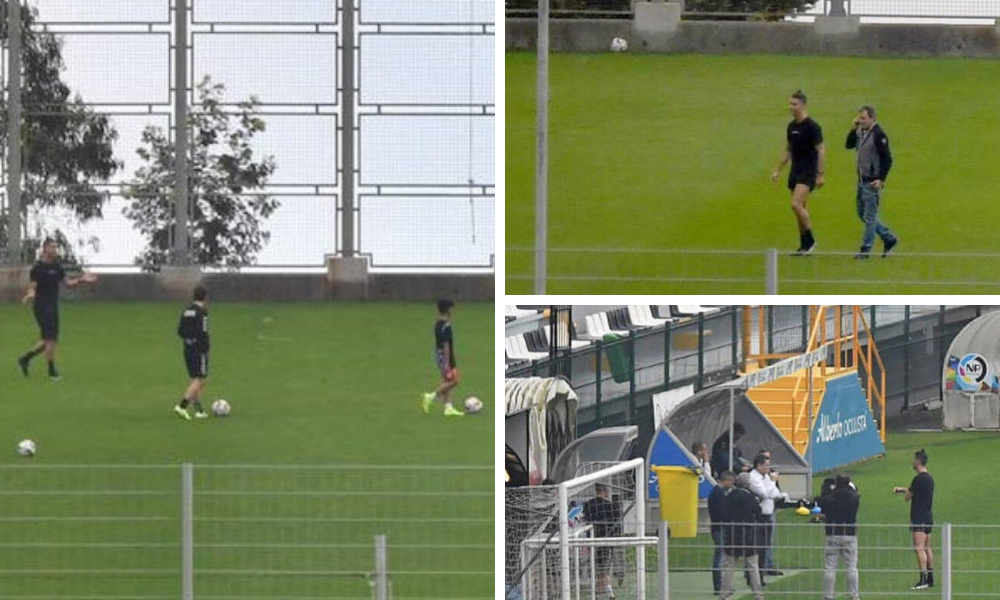Cristiano Ronaldo vuelve a entrenar donde se inició en el futbol