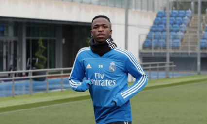 Vinicius, feliz por regresar a los entrenamientos con el Madrid 