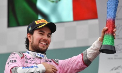 Espero que oigamos el himno nacional mexicano muchas veces: Checo P&eacute;rez