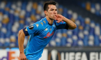 El Chucky Lozano anota el gol m&aacute;s r&aacute;pido en la historia del Napoli