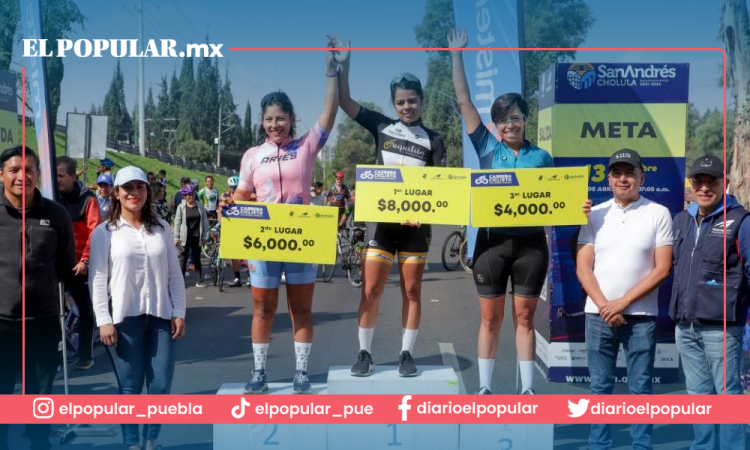Éxito total de la carrera ciclista de San Andrés Cholula