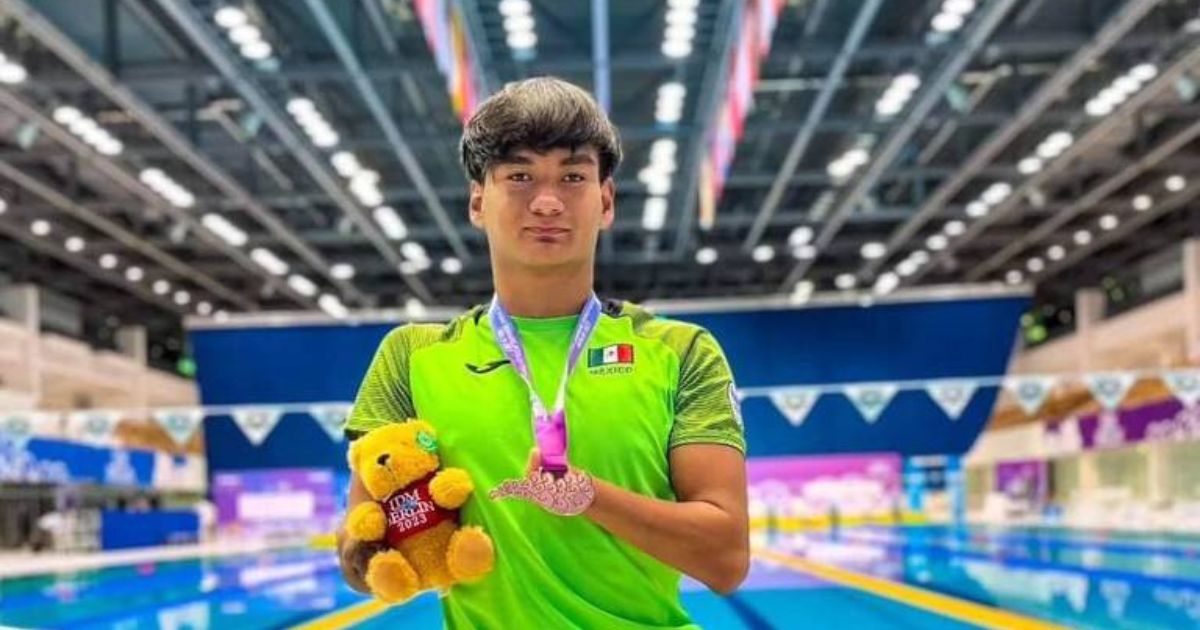 Ángel Camacho pinta de bronce a México en Serie Mundial de Para-natación