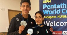 Mariana Arceo y Manuel Padilla ganan tercera plata consecutiva en Pentatlón Moderno