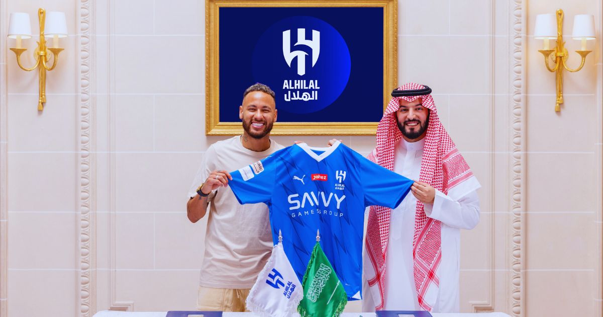 Neymar presentado oficialmente con el Al-Hilal de Arabia Saudita.