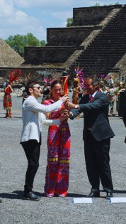 Teotihuacán presencia encendido del Fuego Panamericano; comienza su recorrido a Santiago 2023