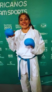 La campeona centroamericana de Karate Guadalupe Quintal se corona en Santiago 2023