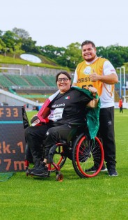 Gilda Cota firmó oro y tercera plaza paralímpica en mundial de Para Atletismo