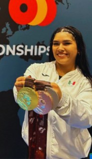 ¡Revalidó su dominio! mexicana firmó cuarta medalla al hilo en Mundiales de Halterofilia